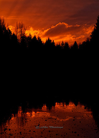 Red Sunset on Castle Lake (Rossmore)